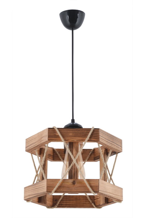 Opviq Hexagonal Antiquation Lámpara de Araña de Madera Marrón Opviq Hexagonal Antiquation Lámpara de Araña de Madera Marrón